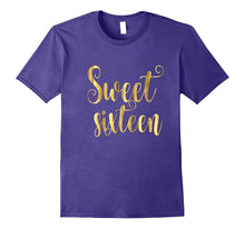16th Birthday Shirt Gift Gold Milestone Sweet Sixteen 16
