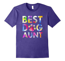 Best Dog Aunt T-Shirt Attractive Watercolor Paint Art Paws