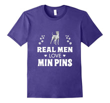 Real Men Love Min Pins Cute Dog Dad T-Shirt