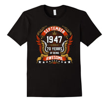 September 1947 70th Birthday 70 Years Old Gift T-Shirt
