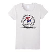Croatia Croatian Hrvatska Flag Design on Soccer Ball T-Shirt