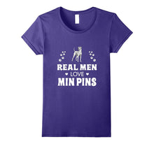 Real Men Love Min Pins Cute Dog Dad T-Shirt