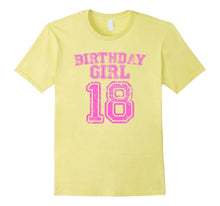 18th Birthday Sports Jersey T Shirt - 18 Year Old Girl Pink