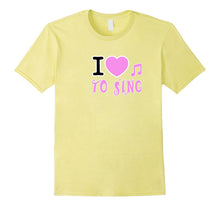 Girls T Shirt I Love to Sing: I Heart to Sing Girls Tee