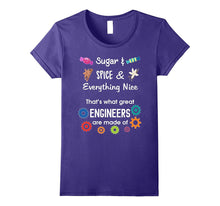 Sugar & Spice Make Great Engineers Girls Women STEM T-Shirt