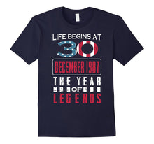 30th Birthday Born in December 1987 Year of Legends T-Shirt