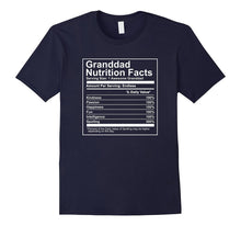 Granddad Nutrition Facts Shirt Nutritional Father's Day Gift