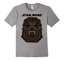 Star Wars Chewbacca Chewy Big Head Logo Graphic T-Shirt