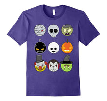 Funny Halloween Emoji T-Shirt Zombie Pumpkin Halloween Tee