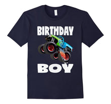 Birthday Boy Vintage Bday Boys Jumping Monster Truck T-Shirt
