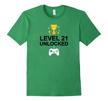 21th Birthday Level 21 Unlocked Funny T-Shirt Gift Vintage