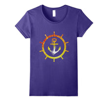 Bright Anchor Helm Navy Nautical Theme Boat Lover T-Shirt
