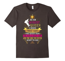 Birthday Gift Born in August Three Sides of Queen Girls Tee