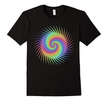 Psychedelic Trippy Rainbow Spiral T-Shirt - Neon Art Design