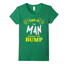 Cute Man Behind the Bump T-Shirt: Baby Announcement Tee