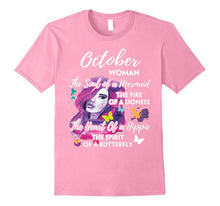 October Woman the Soul of a Mermaid Shirt Best Birthday Gift