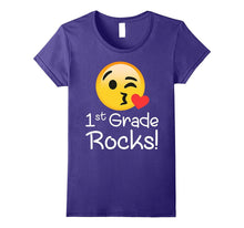 First Grade Rocks Shirt Funny 1st Grader Teacher Hearts Love