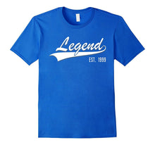 18th Birthday Gift Shirt Legend Est. 1999 18 Year Old Tee