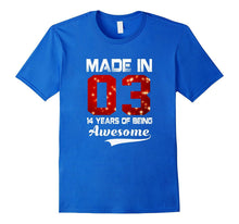 14th Birthday Gift T-Shirt Made in 2003 Awesome 14 Years Old