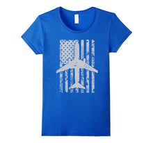 B737 Airliner Distressed American Flag Pilot T-Shirt