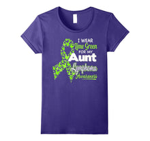 I Wear Lime Green for My Aunt - Lymphoma Awareness Shirt
