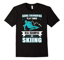 Mens Grandparents Day - Real Grandpas Go Skiing T Shirt