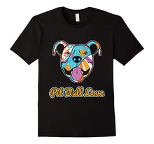 Pit Bull Love Dog Pop Art Graphic T-Shirt - Pit Bull Shirt