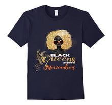 Black Queens Are Born in November Tshirt