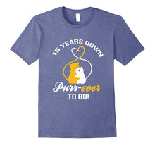 15th Wedding Anniversary T-Shirt Purr-Ever Cat Gift