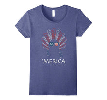 'Merica Native American Hipster Flag Glasses T-Shirt