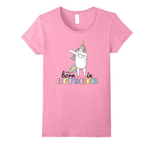 Born in October Unicorn - T Shirt Dabbing Hip-Hop Pose