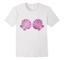 Funny Mermaid Birthday Party T Shirt With Pink Shells