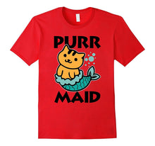 Funny Cat Shirt Tabby Purr Maid Mermaid Tail Tee T Shirt