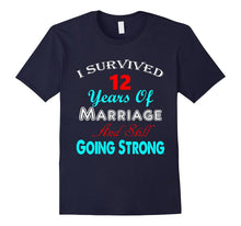 12th Wedding Anniversary Tshirt Marriage Husband Wife Couple