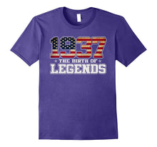Birthday Gift for 80 Years Old 1937 T Shirt American Flag