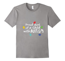 Proud Aunt Autism Awareness T Shirt Puzzle Ribbon Gift