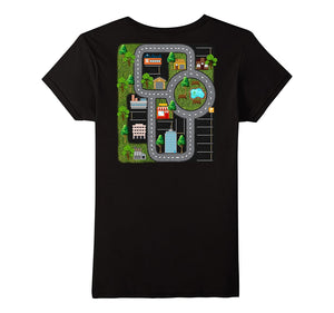 "PLAY CARS ON DADDY'S BACK!" Gift T-Shirt for Dad & Kids