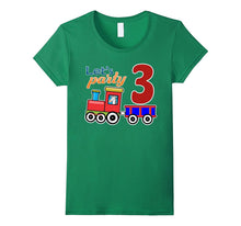 3 Years Old 3rd Birthday Train 3 Toddler Kids T-Shirt