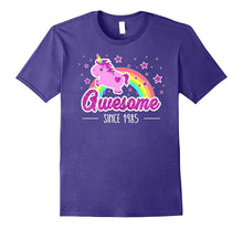 Awesome Since 1985 Birthday Year of Birth Pink Unicorn Shirt
