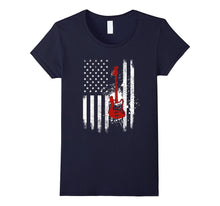 Bass Guitar American Flag T-Shirt - Bass Guitar T-Shirt