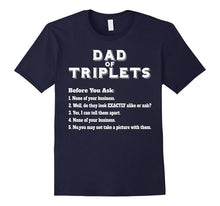 Mens Funny Triplet Dad T-Shirt for Father's Day Common Questions