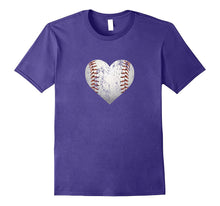 I Love Baseball or Softball Cute Heart Distressed T-Shirt