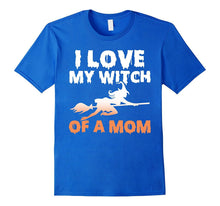 I Love My Witch of a Mom Funny Halloween T-Shirt for Kids