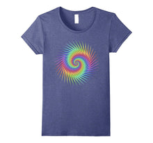 Psychedelic Trippy Rainbow Spiral T-Shirt - Neon Art Design