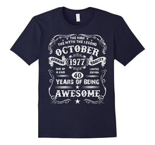 Mens Legend October 1977 Years Awesome 40th Birthday Idea T-Shirt