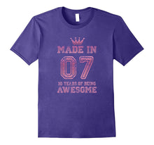 10th Birthday Gift Made in 2007 Awesome Pink T-Shirt