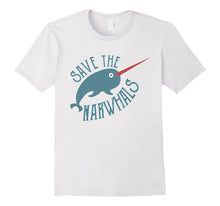 Save the Narwhals Vintage Retro Pattern T-Shirt