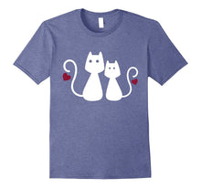 Cute Love Twin Cats Womens National Cat Day Tshirt Tee