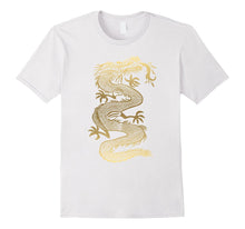 Chinese Golden Dragon Outline T-Shirt: Men, Women, Kids
