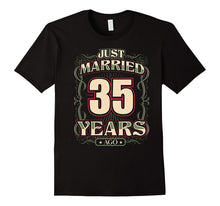 35th Wedding Anniversary Shirt Just Married 35 Years Ago